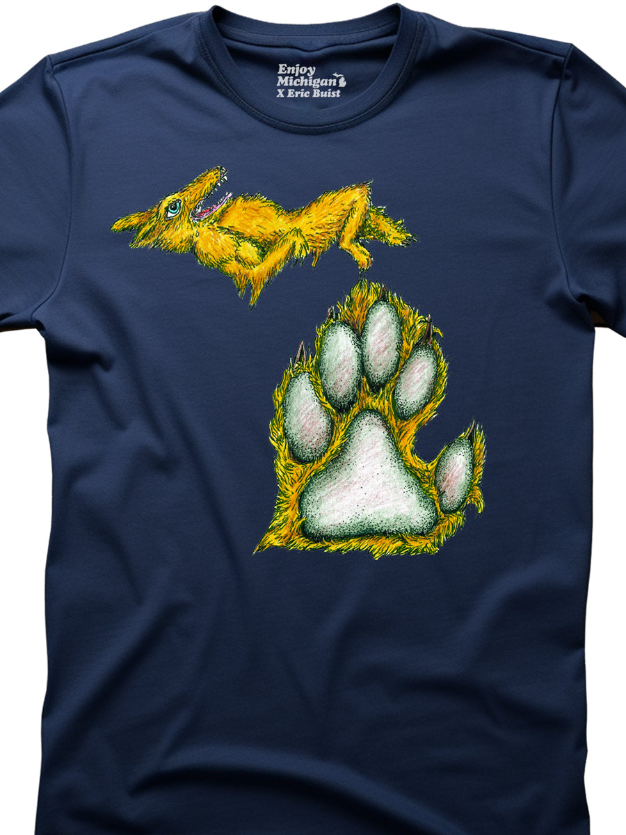 Michigan Dogman Unisex T-shirt - Navy t-shirt Enjoy Michigan