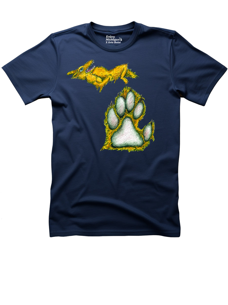 Michigan Dogman Unisex T-shirt - Navy t-shirt Enjoy Michigan