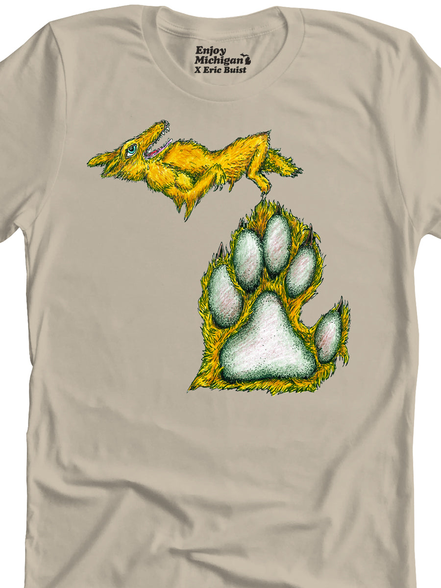Michigan Dogman Unisex T-shirt - Sand t-shirt Enjoy Michigan
