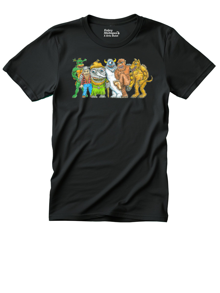 Mythical Michigan - Family Photo - Unisex T-shirt - Black t-shirt Enjoy Michigan