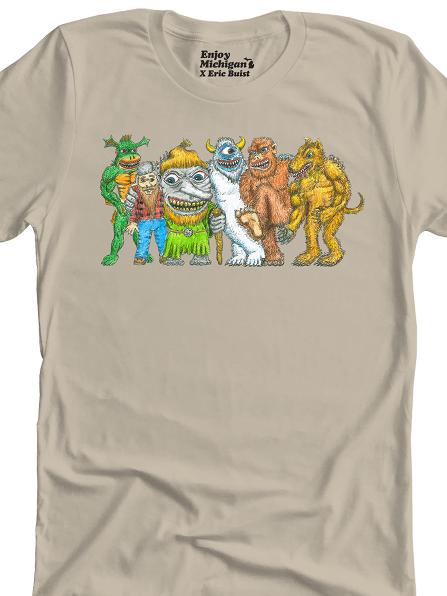 Mythical Michigan - Family Photo - Unisex T-shirt - Sand t-shirt Enjoy Michigan