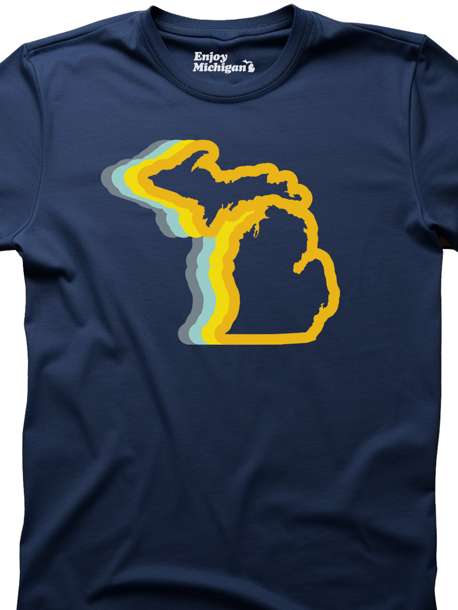 Michigan 70's Premium T-shirt - Navy  Enjoy Michigan