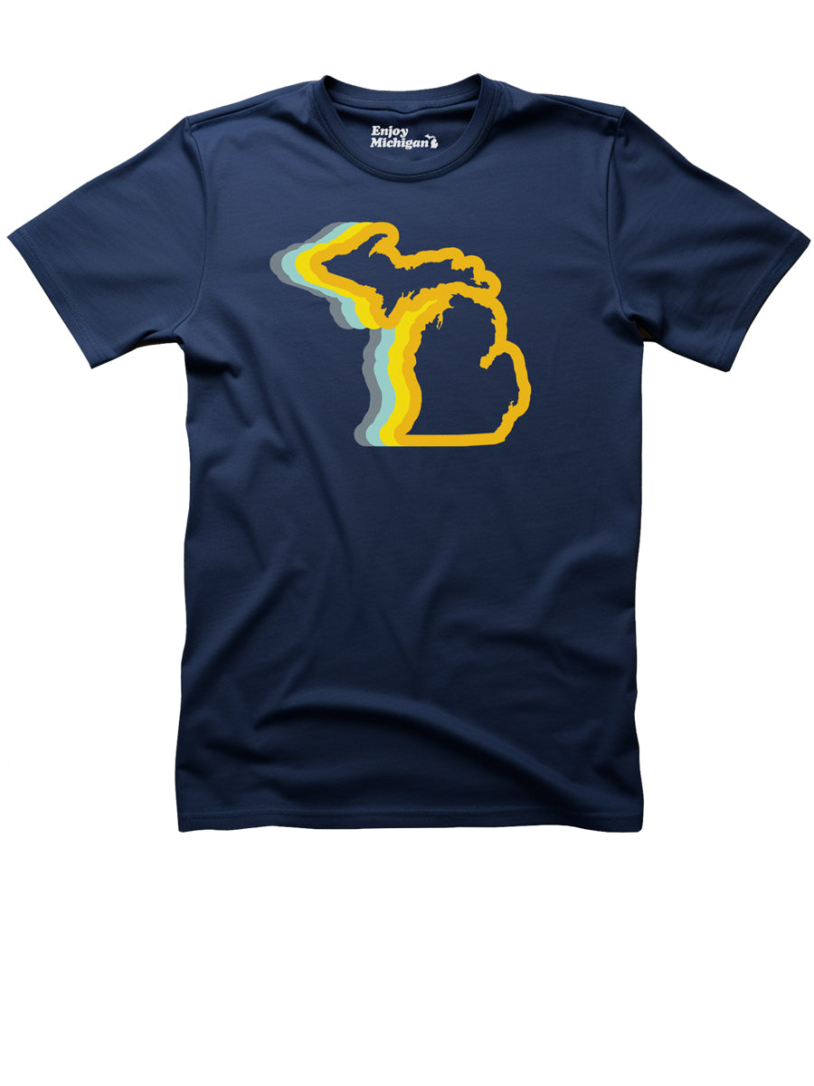 Michigan 70's Premium T-shirt - Navy  Enjoy Michigan