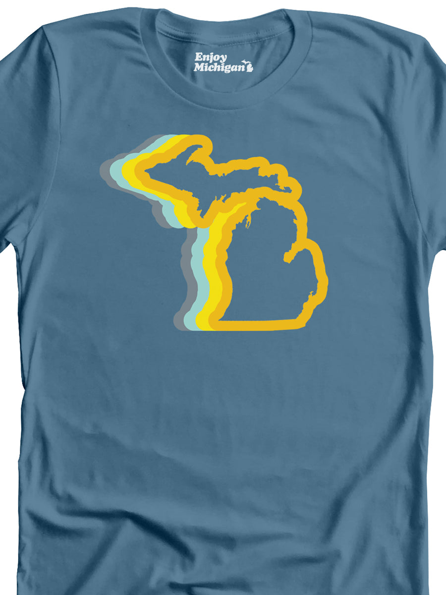 Michigan 70's Premium Unisex T-shirt - Lake Blue t-shirt Enjoy Michigan
