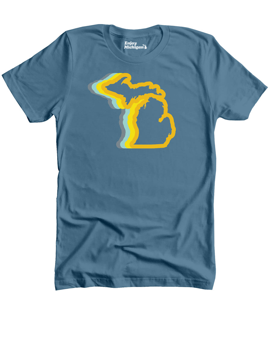 Michigan 70's Premium Unisex T-shirt - Lake Blue t-shirt Enjoy Michigan