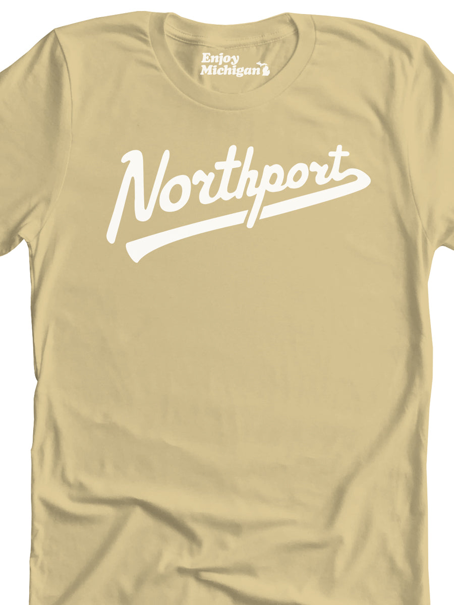 Northport Script Unisex T-shirt - Soft Cream t-shirt Enjoy Michigan
