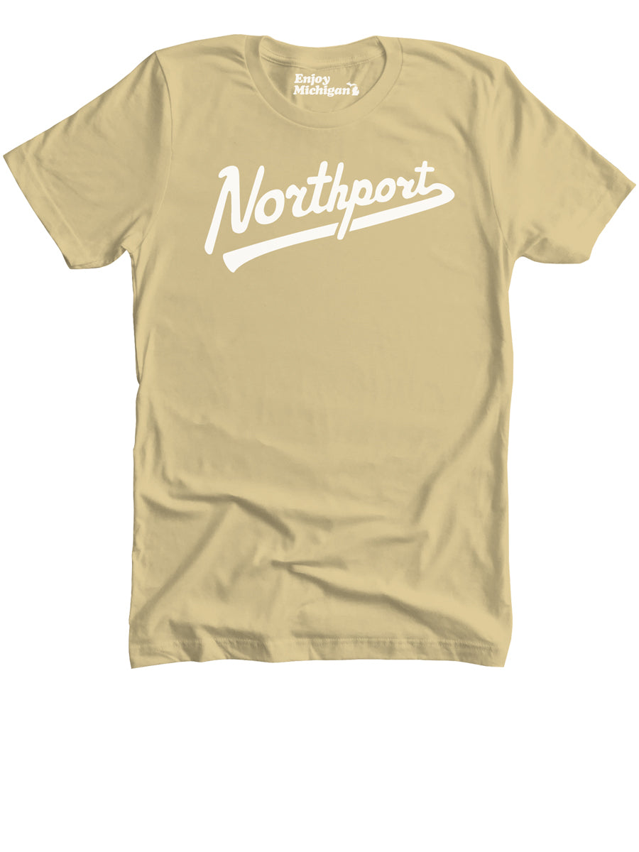 Northport Script Unisex T-shirt - Soft Cream t-shirt Enjoy Michigan