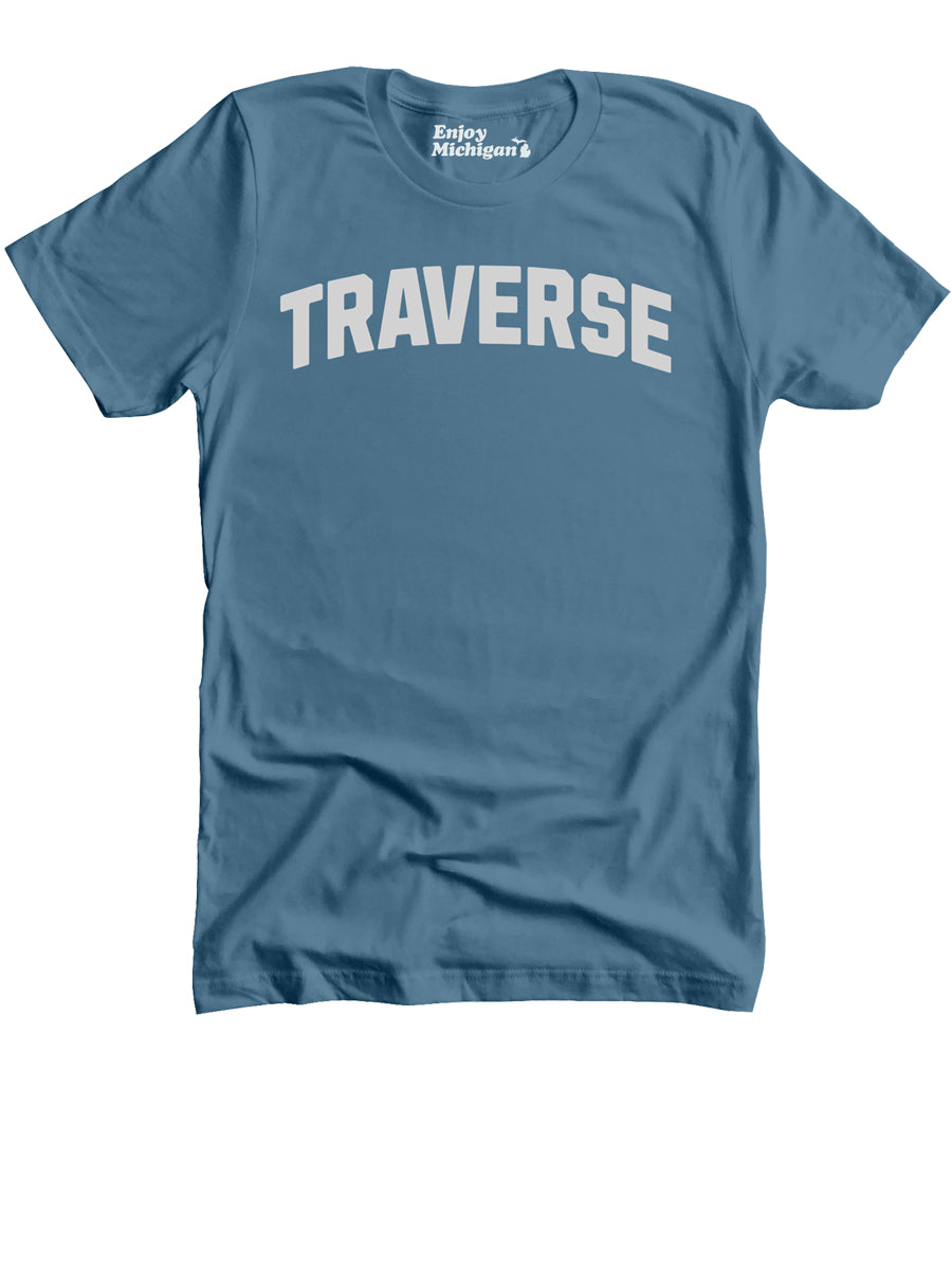 Traverse Premium T-shirt - Lake Blue t-shirt Enjoy Michigan