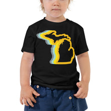 Load image into Gallery viewer, Michigan 70&#39;s Toddler Short Sleeve Tee  Enjoy Michigan Black 2T 
