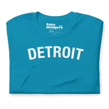 Load image into Gallery viewer, Detroit Unisex T-shirt  Enjoy Michigan Aqua S 