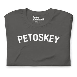 Petoskey Unisex T-shirt  Enjoy Michigan Asphalt S 