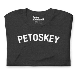 Petoskey Unisex T-shirt  Enjoy Michigan Dark Grey Heather S 