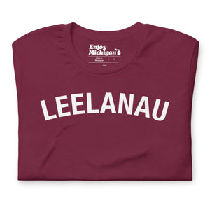 Leelanau Unisex T-shirt  Enjoy Michigan Maroon S 