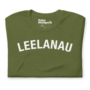 Leelanau Unisex T-shirt  Enjoy Michigan Olive S 