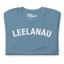 Load image into Gallery viewer, Leelanau Unisex T-shirt  Enjoy Michigan Steel Blue S 