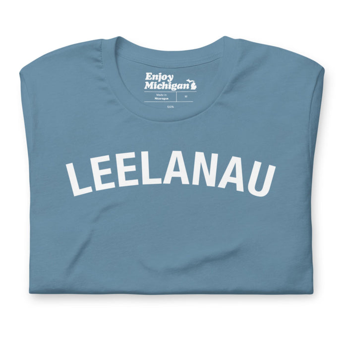 Leelanau Unisex T-shirt  Enjoy Michigan Steel Blue S 