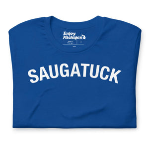 Saugatuck Unisex T-shirt Apparel & Accessories Enjoy Michigan True Royal S 
