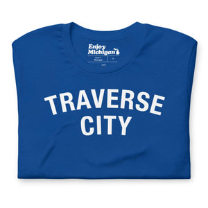 Traverse City Unisex T-shirt  Enjoy Michigan True Royal S 