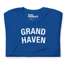 Load image into Gallery viewer, Grand Haven Unisex T-shirt  Enjoy Michigan True Royal S 