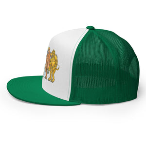 Mythical Michigan - Family Photo Printed Trucker Hat - Green and White hat / cap Enjoy Michigan   