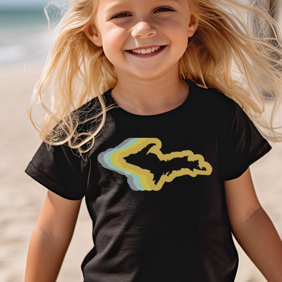 UP 70's Toddler Short Sleeve Tee - Black  Enjoy Michigan   