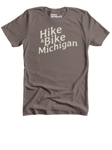 Hike & Bike Michigan Premium Unisex T-shirt - Pebble Brown t-shirt Enjoy Michigan   