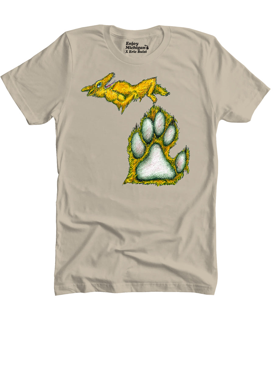Michigan Dogman Unisex T-shirt - Sand t-shirt Enjoy Michigan   