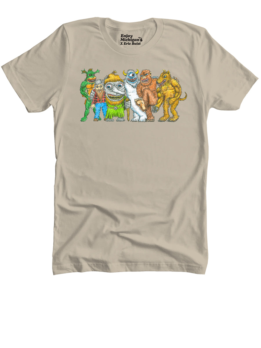 Mythical Michigan - Family Photo - Unisex T-shirt - Sand t-shirt Enjoy Michigan   