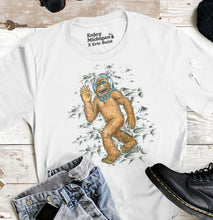 Load image into Gallery viewer, Michigan Bigfoot on the Moon Unisex T-shirt - White t-shirt Enjoy Michigan   