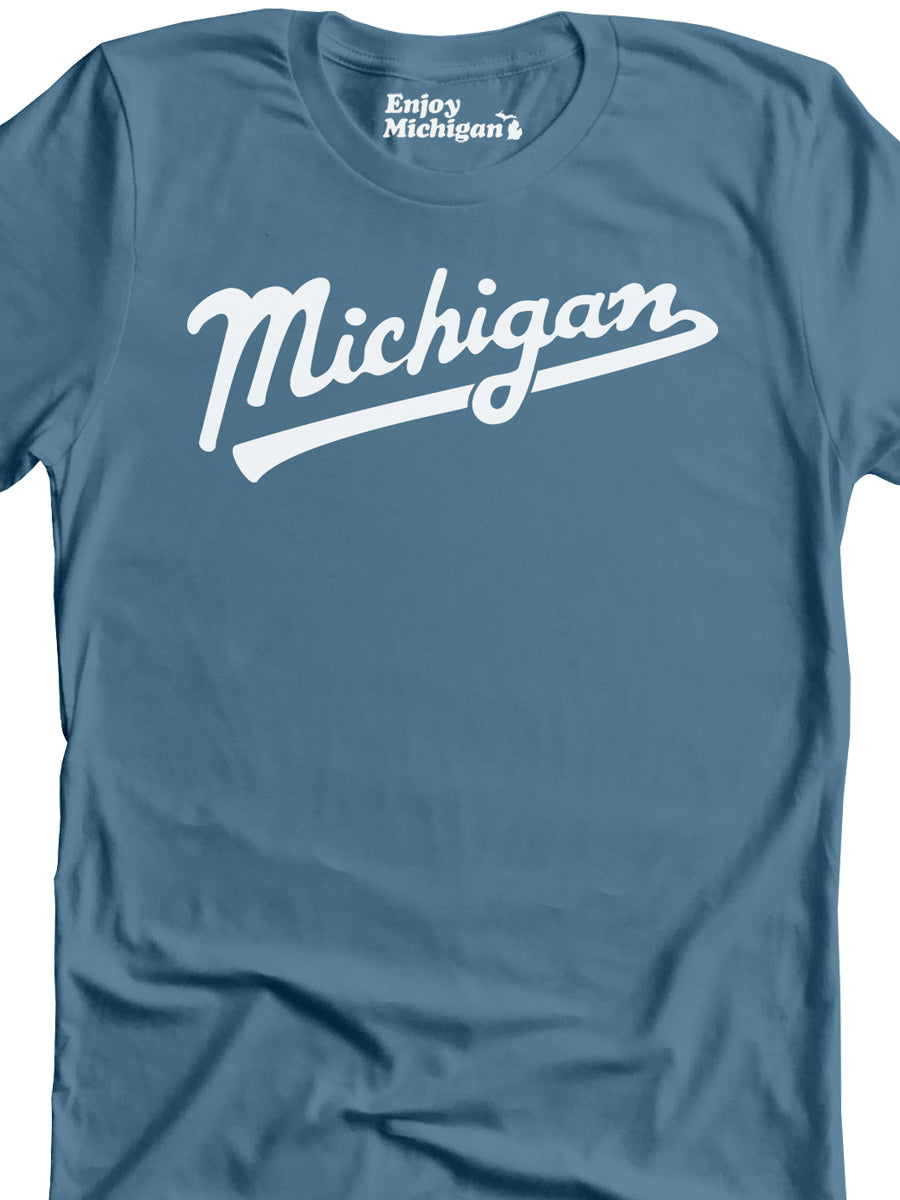 Michigan Premium T-shirt - Lake Blue  Enjoy Michigan   