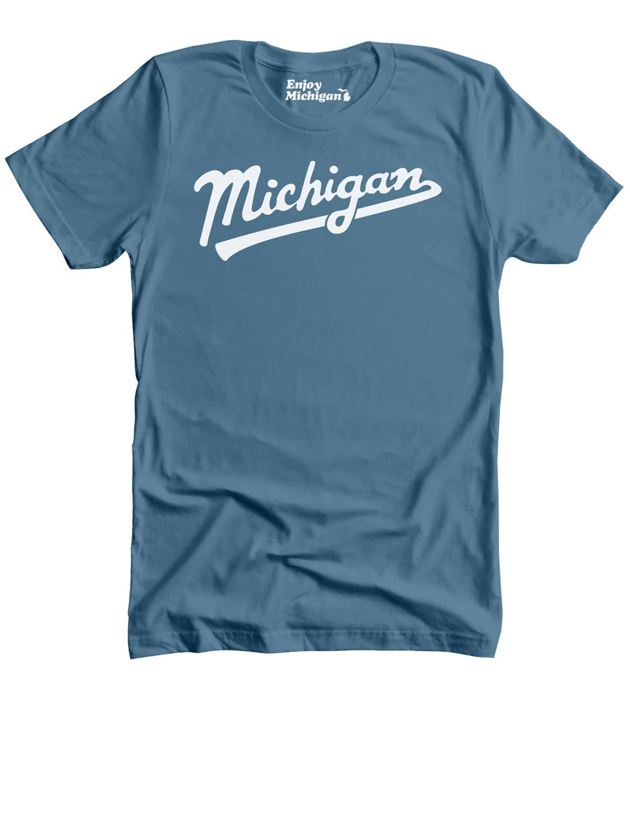 Michigan Premium T-shirt - Lake Blue  Enjoy Michigan   