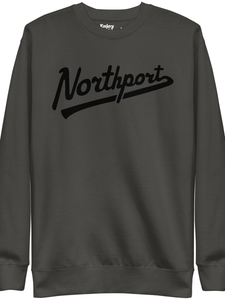 Northport Script Premium Sweatshirt - Vintage Black / Black sweatshirt Enjoy Michigan