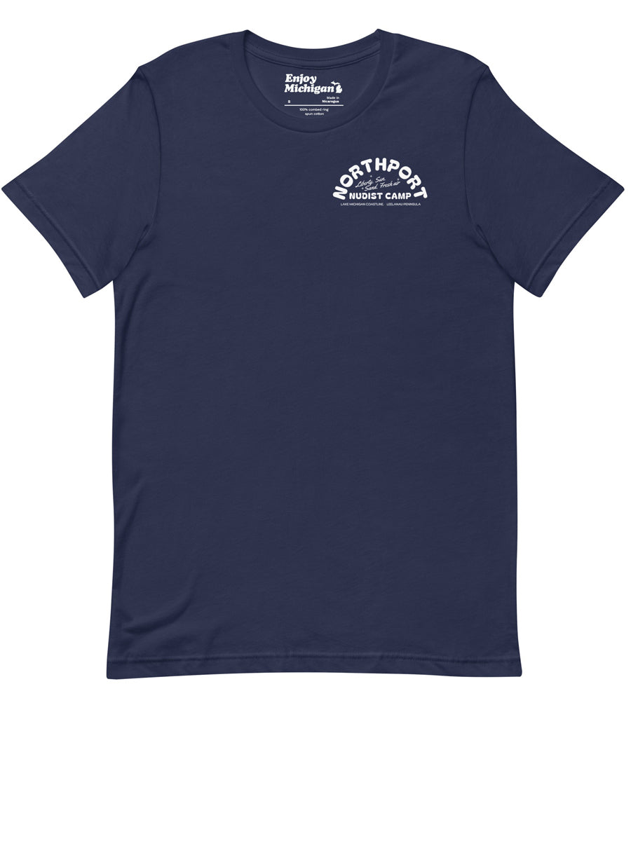Northport Nudist Camp Premium Unisex T-shirt - Navy t-shirt Enjoy Michigan   