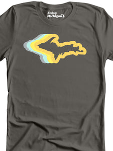 Upper Peninsula 70's Premium T-shirt - Asphalt Gray t-shirt Enjoy Michigan   
