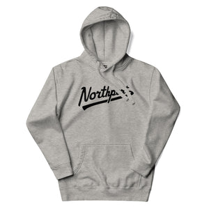 Northport Script Premium Pullover Unisex Hoodie - Carbon Gray / Black hoodie Enjoy Michigan