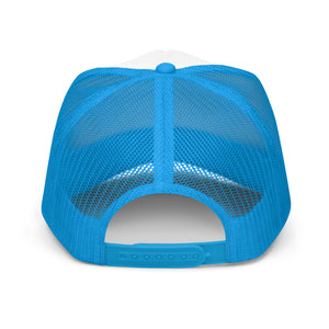 Michigan 70's Embroidered Foam Trucker Hat - Light Blue hat / cap Enjoy Michigan   