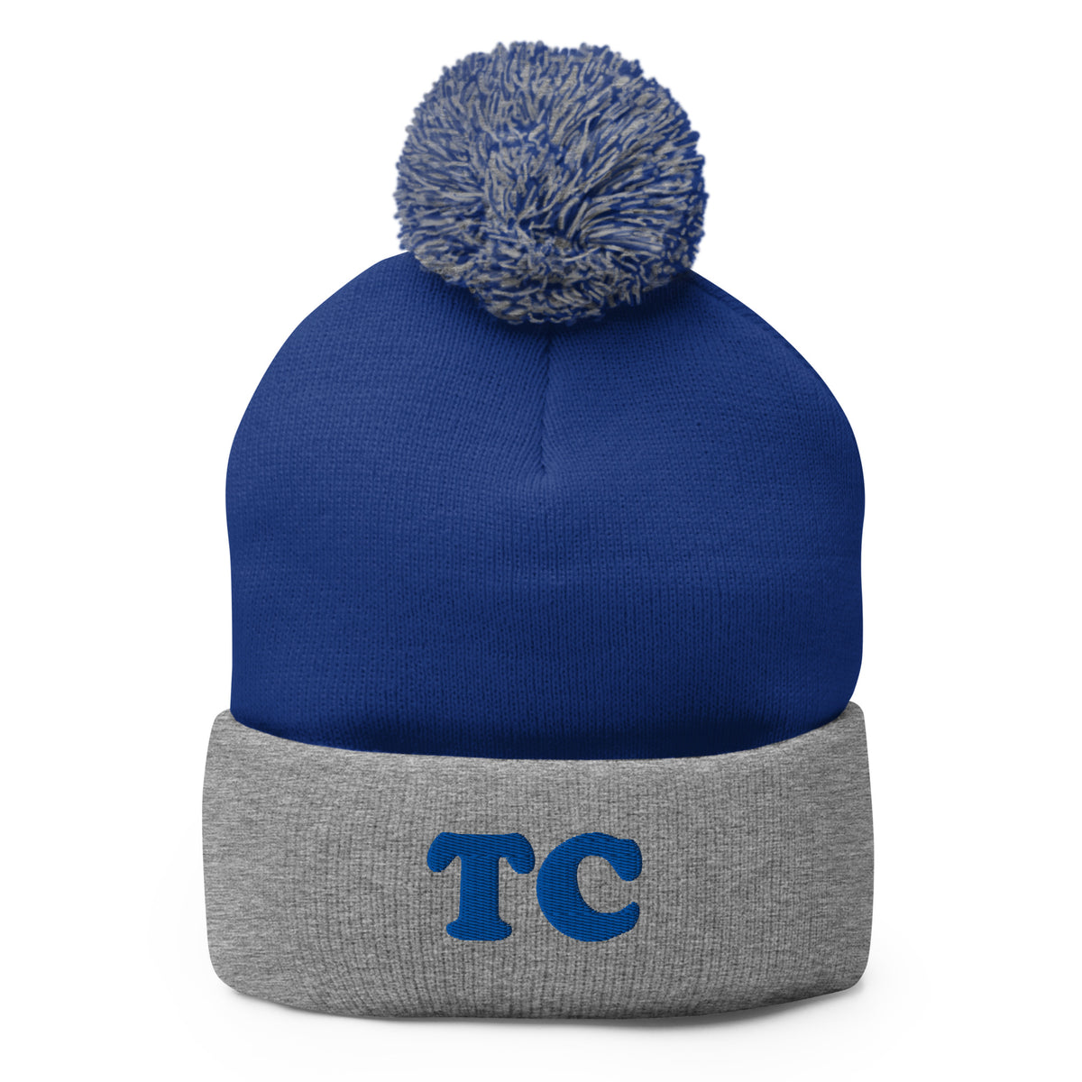 TC Embroidered Pom-Pom Beanie - Blue / Gray Enjoy Michigan Default Title