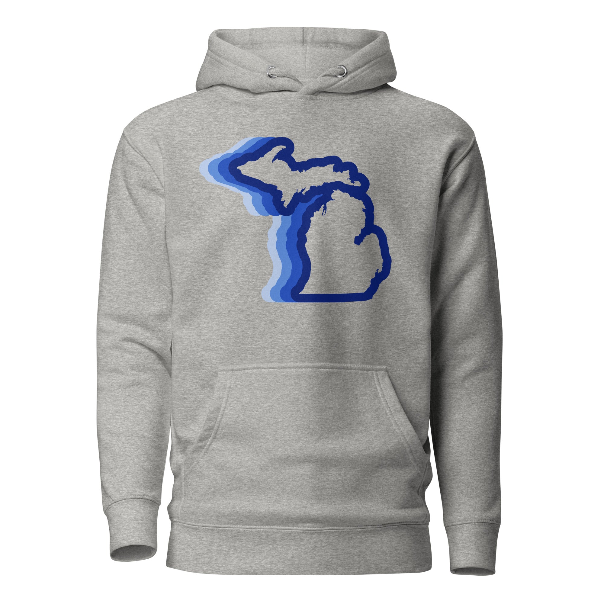Michigan 70's Pullover Hoodie - Athletic Gray hoodie Enjoy Michigan   