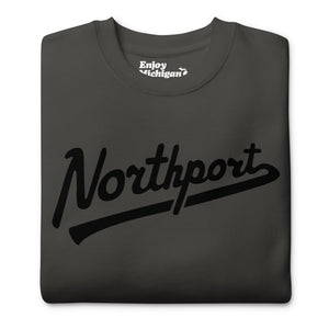 Northport Script Premium Sweatshirt - Vintage Black / Black sweatshirt Enjoy Michigan