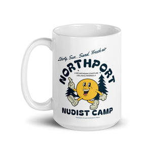 Northport Nudist Camp 15 oz Ceramic Mug  Enjoy Michigan   