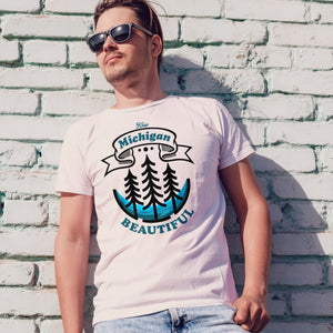 Keep Michigan Beautiful Unisex T-shirt - Soft Cream  Enjoy Michigan   