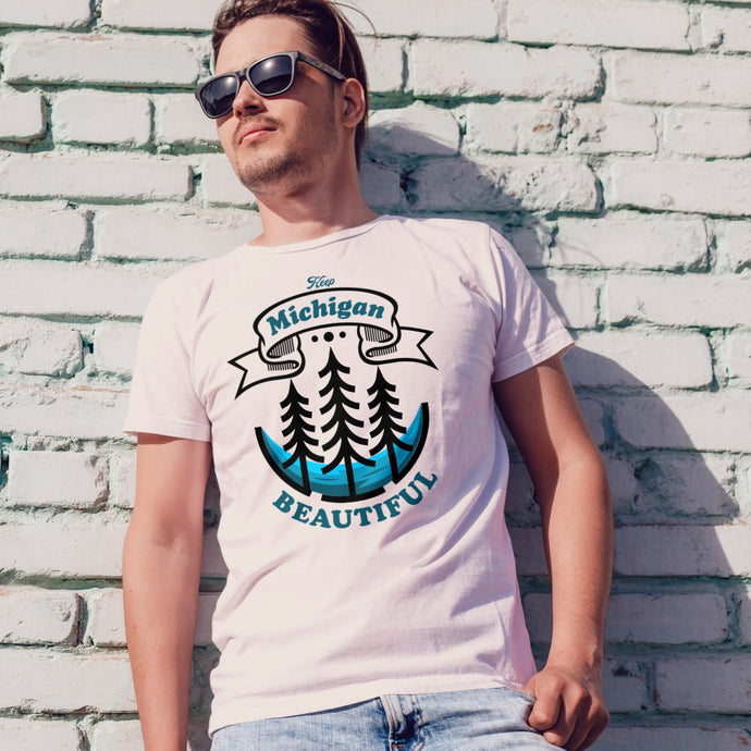 Keep Michigan Beautiful Unisex T-shirt - Soft Cream  Enjoy Michigan   
