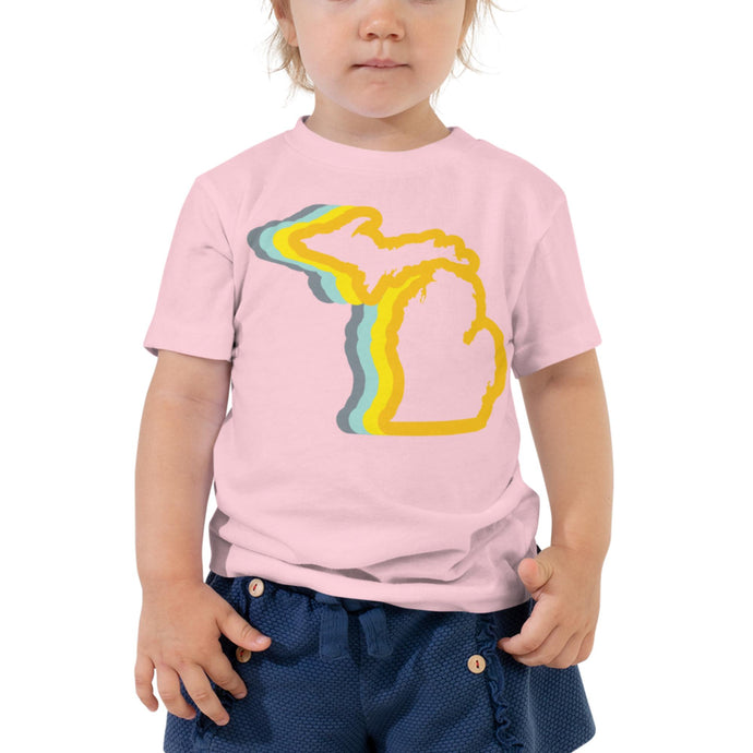 Michigan 70's Toddler Short Sleeve Tee  Enjoy Michigan Pink 2T 