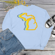 Load image into Gallery viewer, Michigan 70&#39;s Sweatshirt  Enjoy Michigan Light Blue S 