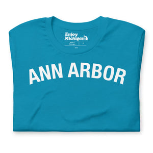 Ann Arbor Unisex T-shirt  Enjoy Michigan Aqua S Unisex