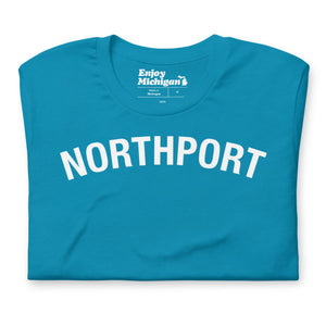 Northport Unisex T-shirt  Enjoy Michigan Aqua S 
