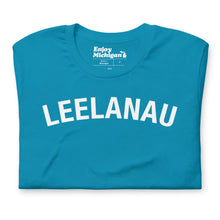 Load image into Gallery viewer, Leelanau Unisex T-shirt  Enjoy Michigan Aqua S 