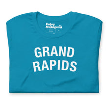 Load image into Gallery viewer, Grand Rapids Unisex T-shirt  Enjoy Michigan Aqua S 