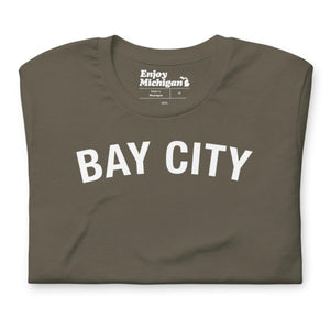 Bay City Unisex T-shirt  Enjoy Michigan Army S 
