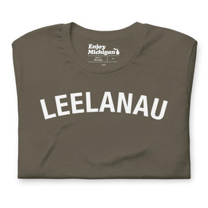 Leelanau Unisex T-shirt  Enjoy Michigan Army S 